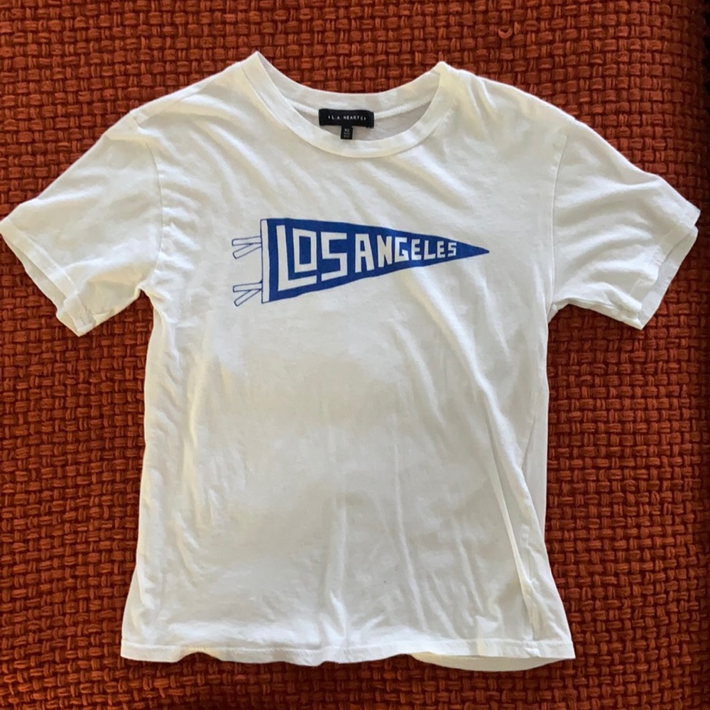 L.A. Hearts (PacSun) white graphic t-shirt size XS